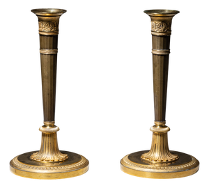 Early 19th Century Empire Candleholders, Set of 2