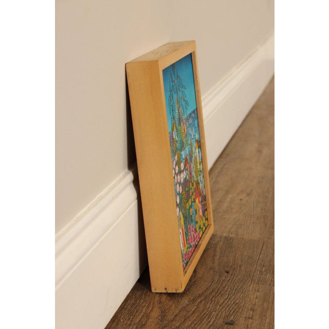 Late 20th Century Harold St. Jean Haitian Seaside Village Oil Painting For Sale - Image 5 of 12