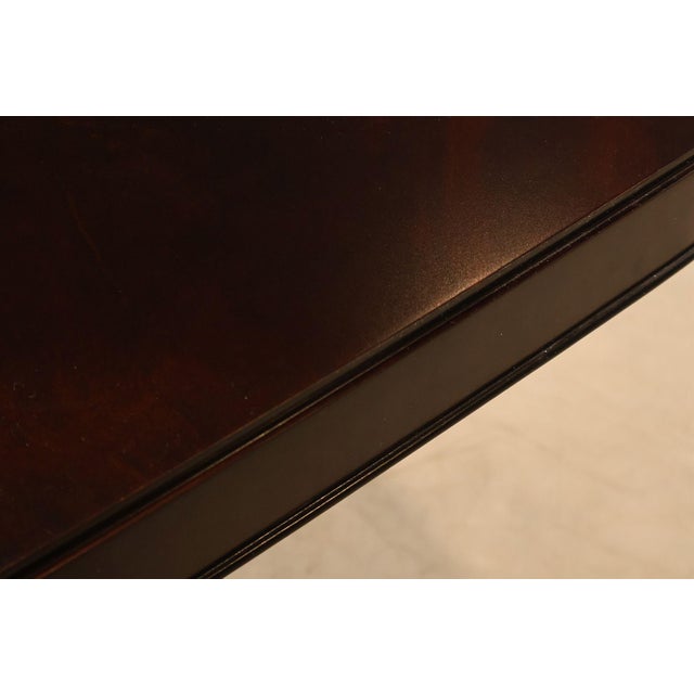 Brown Thomasville Transitional Style Double Pedestal Mahogany Dining Table For Sale - Image 8 of 18