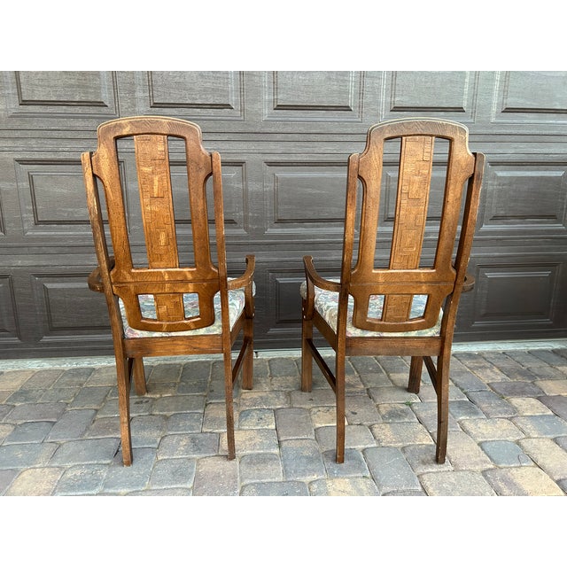 Mid 20th Century Broyhill Premier Mid 20th Century Brutalist Style Dining Chairs For Sale - Image 5 of 12
