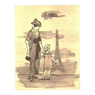 Michel Delacroix Eiffel Tower, 1985 - Signed For Sale