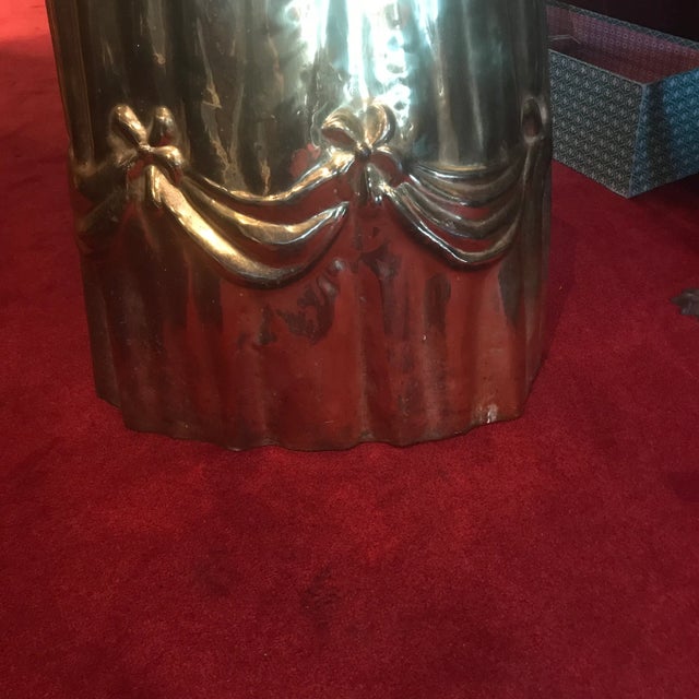 Art Deco Lady Art Deco Metal Gold Color Fireplace Screen 1920’s For Sale - Image 3 of 11