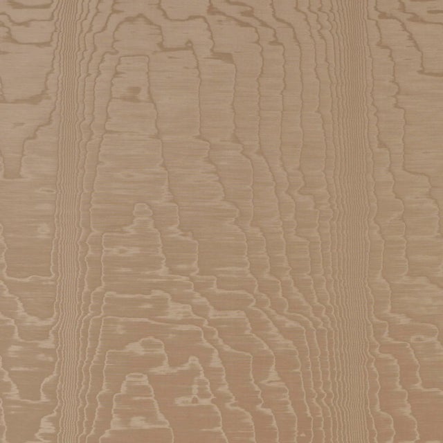 Contemporary Schumacher Moire Wallpaper in Fawn For Sale - Image 3 of 5