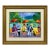 Jean Claude Picot, Detente Au Bord Du Lac (Framed Original Painting on Canvas) For Sale