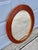 Brown Mid Century Modern Oval Rattan Split Reed Wall Mirror | Attributed to Gabriella Crespi For Sale - Image 8 of 14