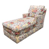 Bespoke Floral Upholstered Chaise For Sale