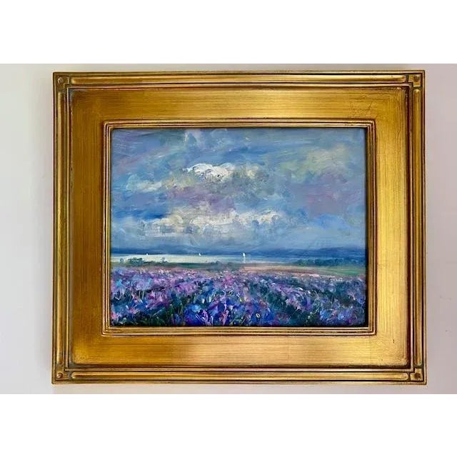 2010s Framed French Provincial Lavender Landscape For Sale - Image 5 of 9