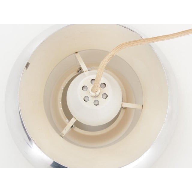 Silver Mid-Century Modern Scandinavian Chrome Doo-Wop Pendant Lamp from Louis Poulsen For Sale - Image 8 of 10