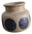 Mid-Century Modern Stoneware Vase with Cobalt Blue Polka Dots, 1960 For Sale