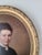 Antique 19th Century German Oval Oil Painting Portrait of a Lady With a Cameo For Sale - Image 10 of 15