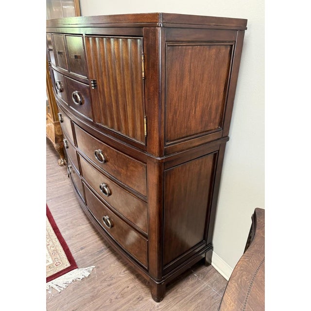 Universal Furniture Transitional Burled-Finish Gentleman’s Chest For Sale - Image 9 of 13