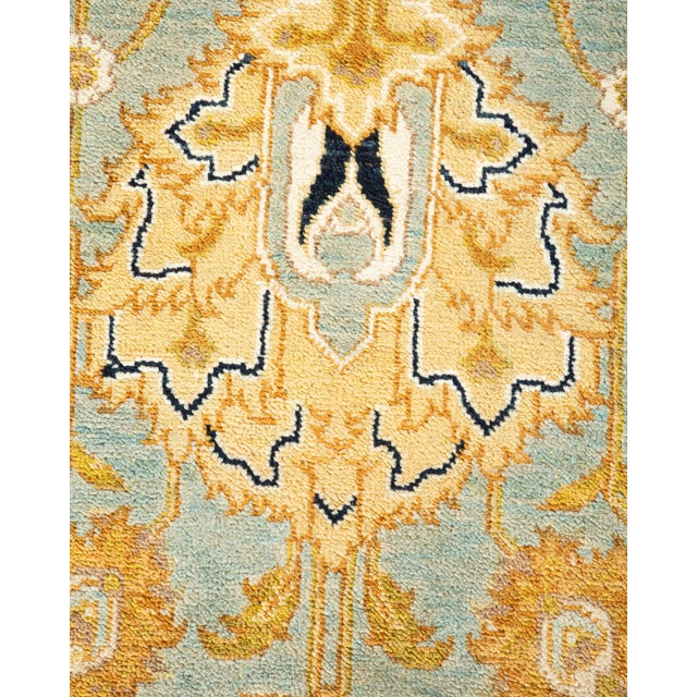 Traditional Eclectic, One-of-a-Kind Hand-Knotted Area Rug in Light Blue, 8' 1" x 10' 4" For Sale - Image 3 of 8
