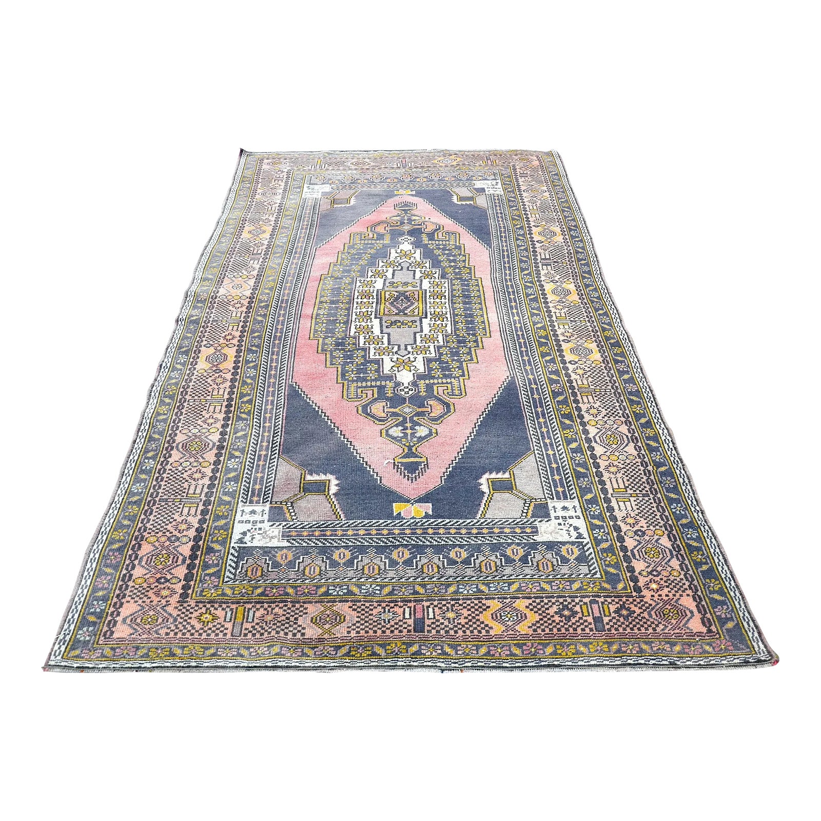 1960s Turkish Traditional Pale Oushak Rug | Chairish