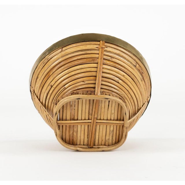 Mid-Century Decorative Box in Rattan and Brass, Italy, 1970s For Sale - Image 12 of 13