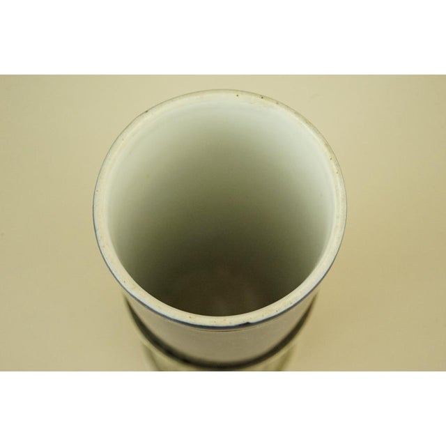 Art Deco Porcelain pen holder vase with silver metal stand EPS by Josef Hoffmann. Early 1900s - Austria For Sale - Image 8 of 18