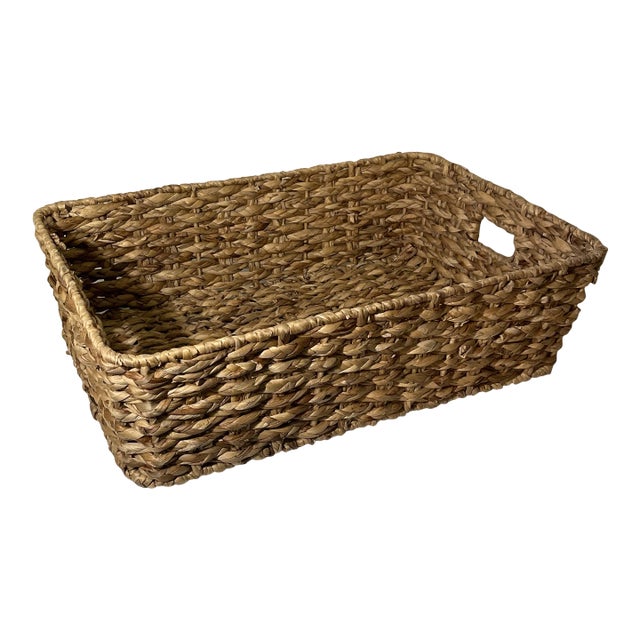 Natural Braided Woven Basket Tray For Sale