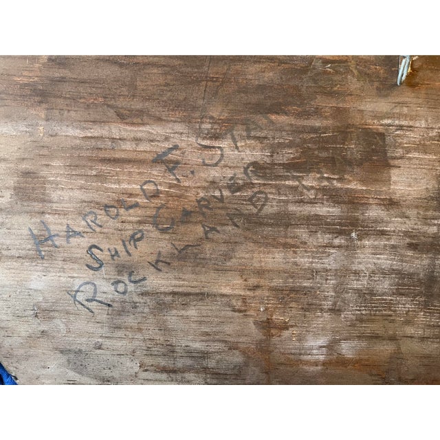 Mid 20th Century Maine Gilt Carved Eagle Stern Board For Sale - Image 11 of 12