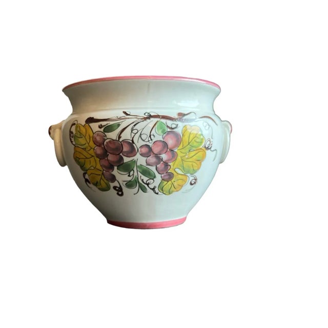 Ceramic 1980s Ceramica Toscana Maestri Artigiani Italiani Large Planter For Sale - Image 7 of 10