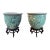 Vintage Chinese Famille Vert Fish Pots / Planters With Stands - A Pair For Sale