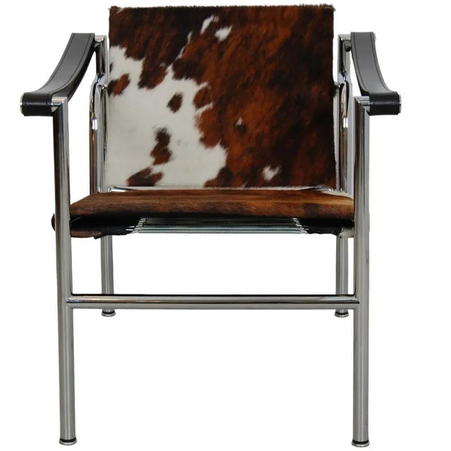 LC-1 Chair in Brown and White Ponyskin by Le Corbusier for Cassina For Sale - Image 10 of 10