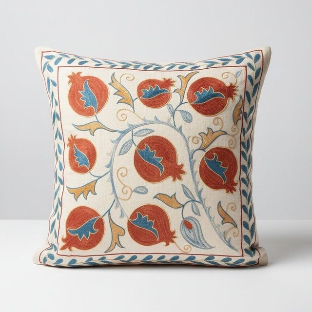 New Hand-Embroidered 100% Silk Cushion Cover – Authentic Uzbek Textile Art Elevate your home décor with this exquisite...