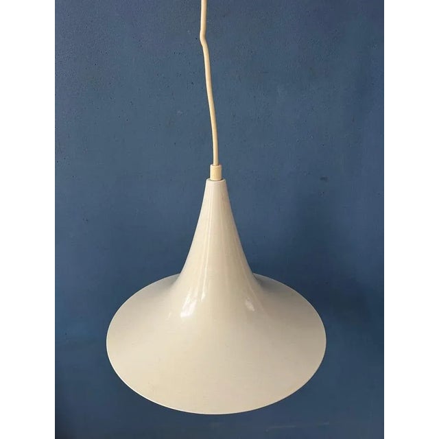 Mid-Century White Space Age Witch Hat Pendant Lamp For Sale - Image 6 of 11