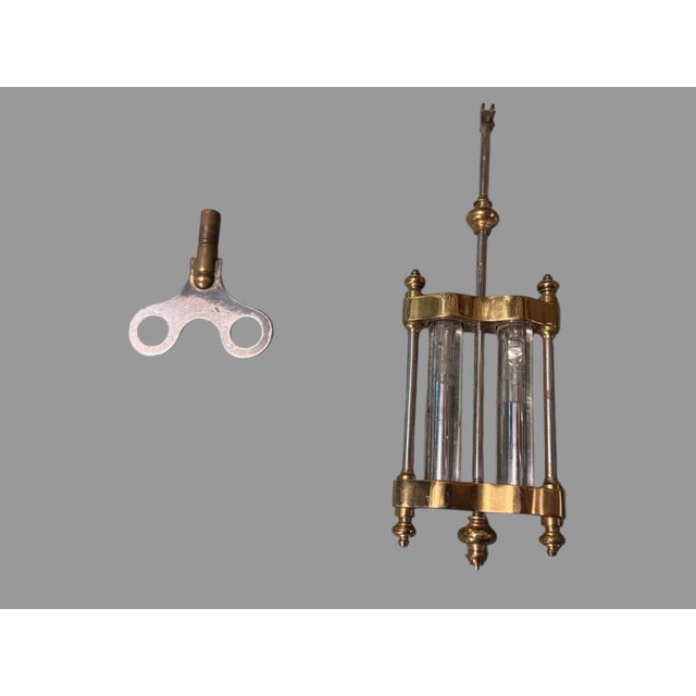 Unusual Antique French Ormolu Decorated Crystal Regulator Clock W Porcelain Cherub Decorated Dial For Sale - Image 11 of 12