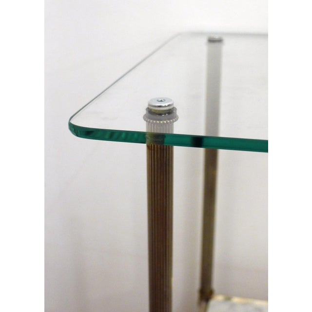 Regency Style Side Table in Glass and Marble, 1970s For Sale - Image 9 of 15