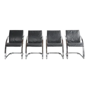 1990s Postmodern Cantilever Chairs - Set of 4