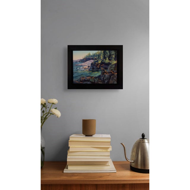Presque Isle (Day 108), May 30, 2024 by Primary Hughes | Oil Painting of a coastal landscape For Sale - Image 4 of 5