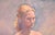 American Blonde Nude Leaning on a Stool in Oil on Canvas by George Wishon For Sale - Image 3 of 7