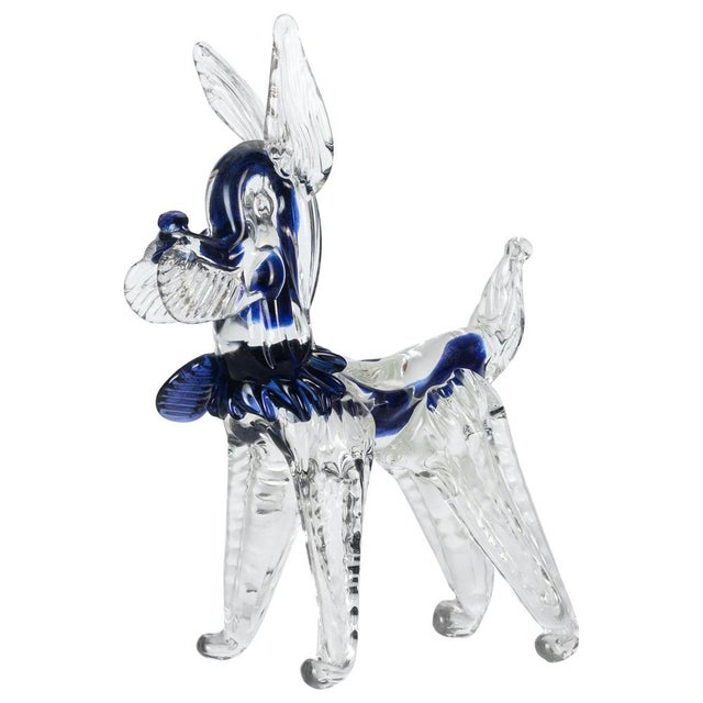 Vintage Sommerso Murano Glass Dog Sculpture, Italy, 1980s For Sale - Image 6 of 6