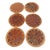 1960s Terracotta & Rattan Round Drink Coasters - Set of 6 For Sale - Image 4 of 5