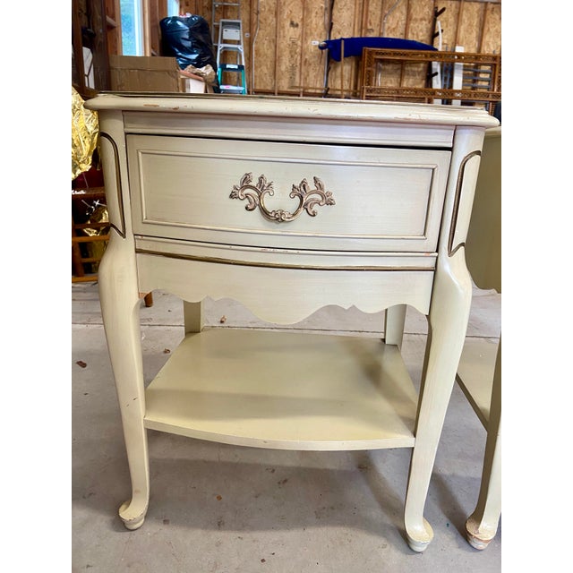 Bassett Furniture Pair of Vintage French Provincial Nightstands by Bassett – Marseille Collection, Circa 1980’s For Sale - Image 4 of 12