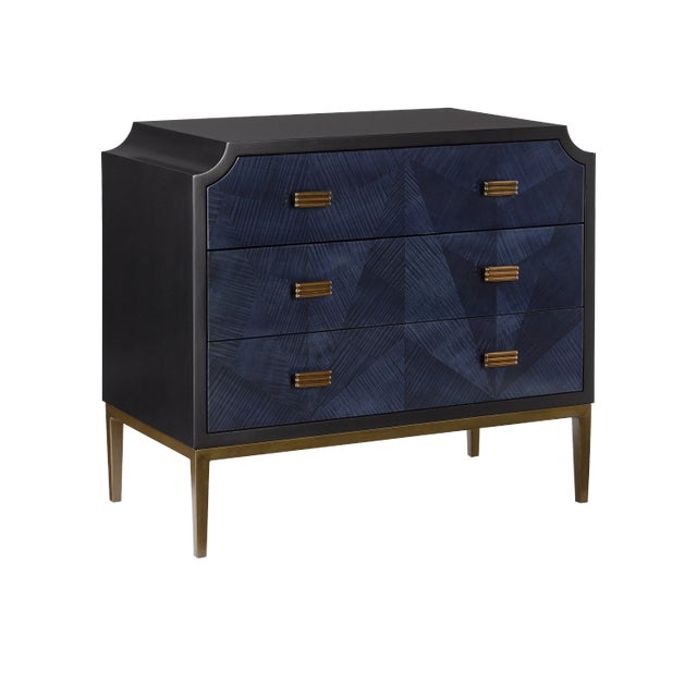 Currey & Company Kallista Blue Chest For Sale