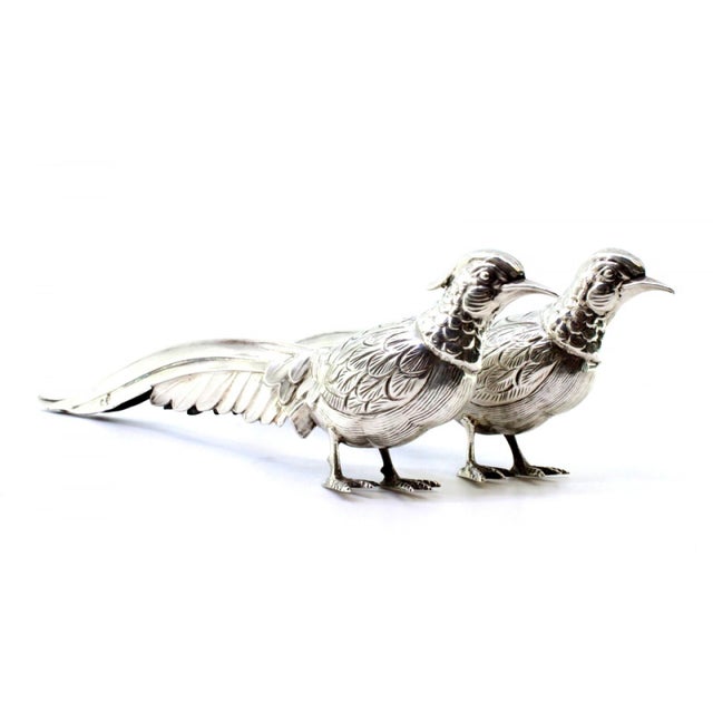 Silver Pheasants with Reliefs and Applications For Sale - Image 6 of 9