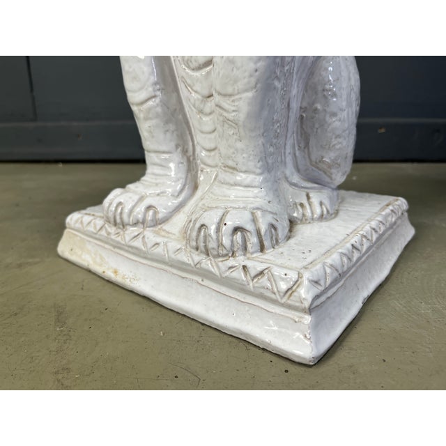 Renaissance Style Terracotta Lion Sculptures, 1950s, Set of 2 For Sale - Image 9 of 12