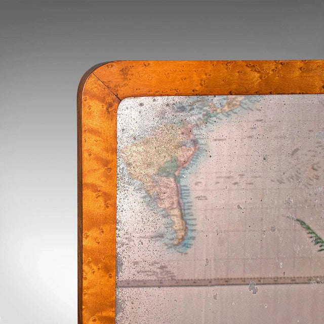 Brown 1850s Antique Victorian English Satinwood Dressing Table Mirror For Sale - Image 8 of 11