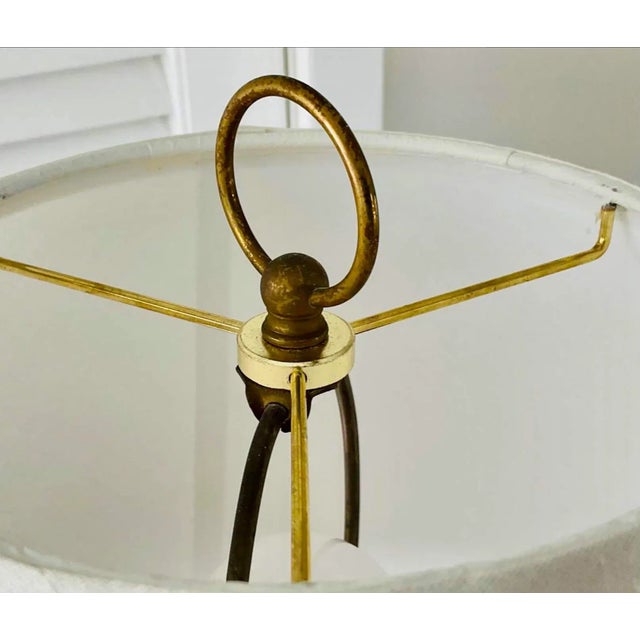 Vintage Bamboo Form Floor Lamp With Shade For Sale - Image 4 of 7