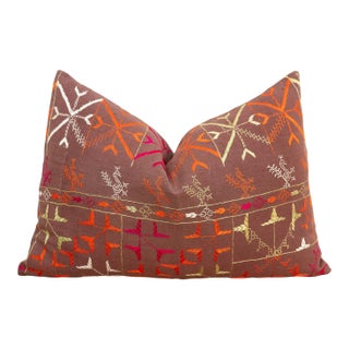 Nabha Nomad, Antique Phulkari Lumbar Pillow Cover For Sale
