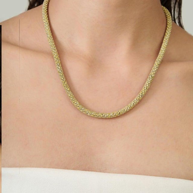 48.9 Ct Certified Yellow Sapphire Necklace in 925 Silver for Her For Sale - Image 6 of 10