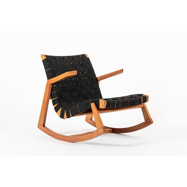 Rare Wooden Early Mid Century Rocking Chair by Ralph Rapson, 1940s For Sale - Image 9 of 16