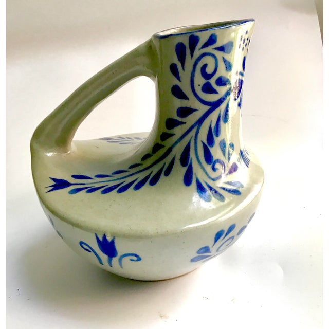 19th Century Cottage Salt Glaze Stoneware Pitcher For Sale - Image 4 of 13