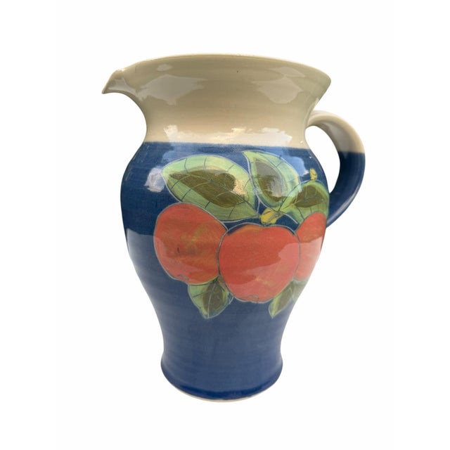 Farmhouse Vintage Forrester Bandon Studio Pottery Apple Stoneware Pitcher For Sale - Image 3 of 10