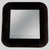Mid-Century Modern Postmodern Italian Square Mirror with Dark Brown Lacquered Frame, 1980s For Sale - Image 3 of 9
