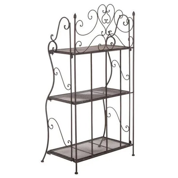 Metal Outdoor Torus 3 Tier Shelf - Unearthed Rust For Sale - Image 7 of 11