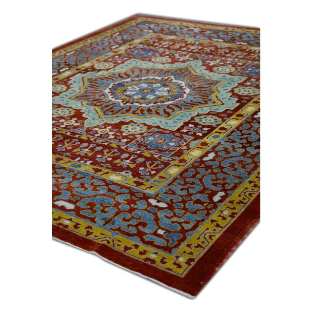 Early 21st Century Modern Turkish Fine Woven Oushak Rug 8'3" x 9'11" For Sale - Image 5 of 7