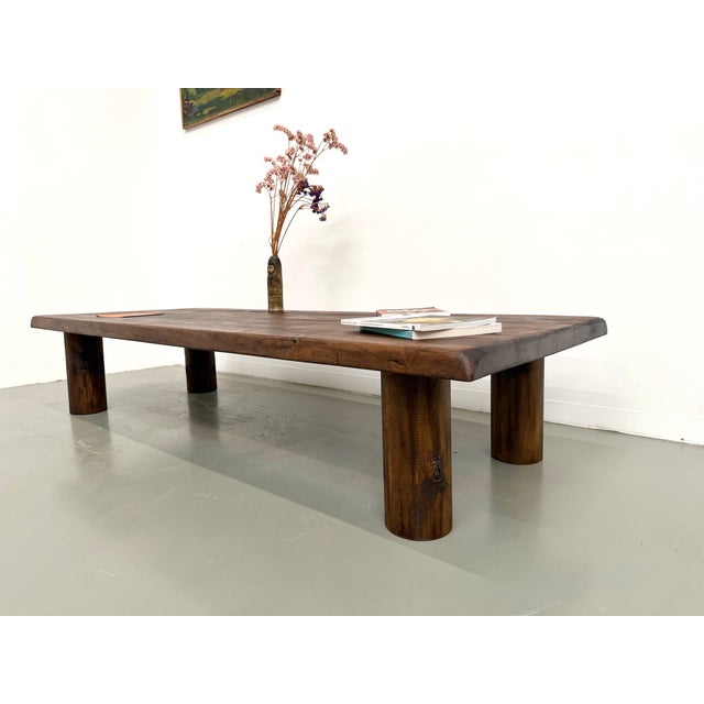 Modern Coffee Table in Elm, 1970s For Sale - Image 9 of 18