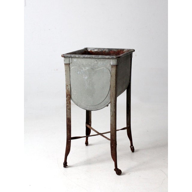 Metal Antique Metal Wash Stand For Sale - Image 7 of 17