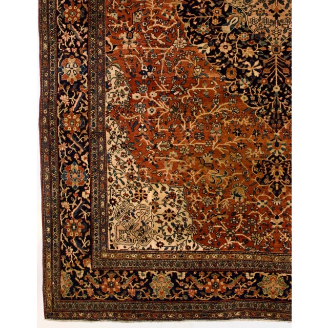 Persian Antique Persian Farahan Sarouk Rug 8’9" X 11’6" For Sale - Image 3 of 5
